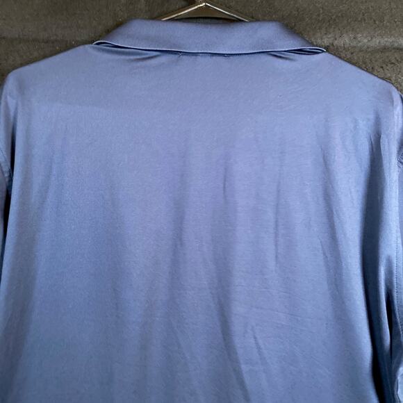 Peter Millar Mens Shirt Navy Short Sleeve Summer Crown Polo Stretch Medium - Picture 11 of 12